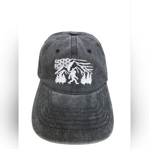 Embroidered Sasquatch Mountain Cap - Charcoal